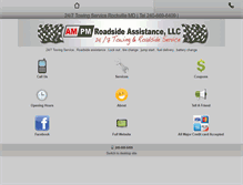 Tablet Screenshot of ampmtowingmd.com